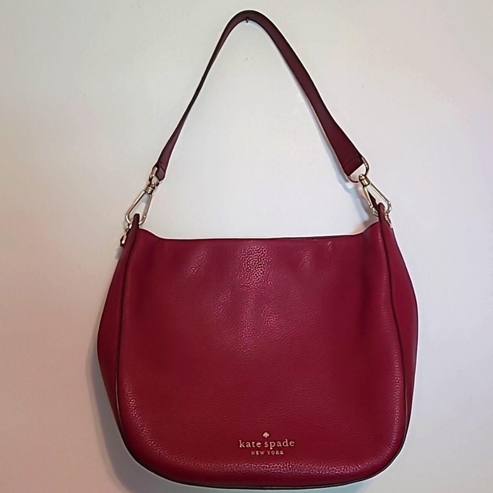 Kate Spade dark fuschia color leather shoulder bag